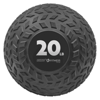 Champion Sports Rhino Fitness Medicine Ball, 20 Pounds, 9 Inch Diameter, Black, Item Number 2096704