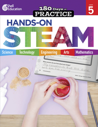 Shell Education Workbook 180 Days of Hands-On-Steam, Grade 5, Item Number 2097280