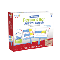 Hand2Mind Magnetic Percent Bar Answer Boards, Grades 3 to 8, Set of 24, Item Number 2098256