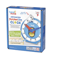 Hand2Mind Clock Numberline Advanced, Grades 3 to 8, Item Number 2098300
