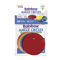 Hand2Mind Angle Circles Rainbow Each, Grades 4 to 12, Item Number 2098309