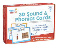 Hand2Mind 3-D Sounds and Phonics Cards Set, Grades PreK to 4, Item Number 2098331