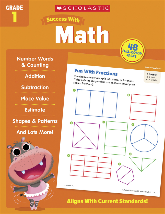 Image for Scholastic Workbook Success With Math, Grade 1 from School Specialty