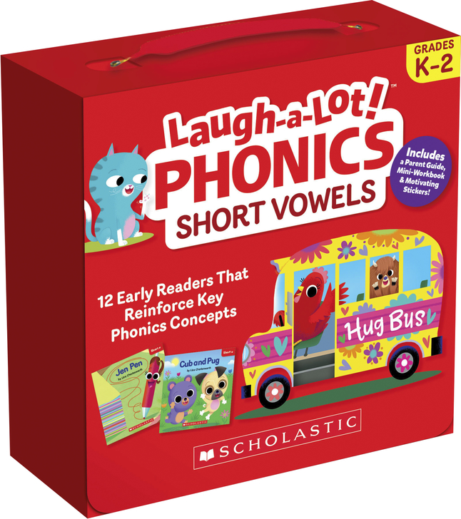 Image for Scholastic Books Laugh-A-Lot Phonics Short Vowels Single Set, 12 Readers, Grades PreK-2 from School Specialty