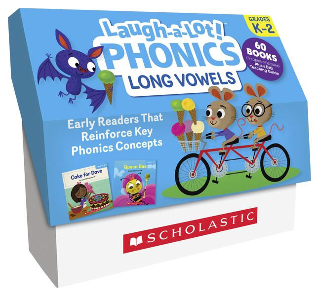 Image for Scholastic Books Laugh-A-Lot Phonics Long Vowels Single Set, Grades PreK-2 from School Specialty