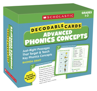 Scholastic Cards Decodable Advanced Phonics Concepts, Grades 1-3, Item Number 2098726