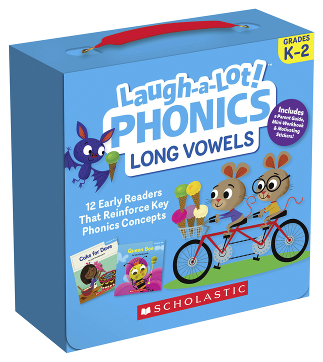 Image for Scholastic Books Laugh-A-Lot Phonics Long Vowels Single Set, Grades PreK to 2 from School Specialty