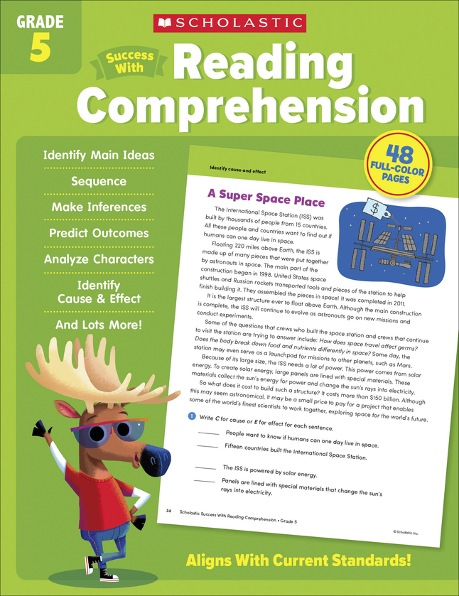 Image for Scholastic Workbook Success With Reading Comprehension, Grade 5 from School Specialty