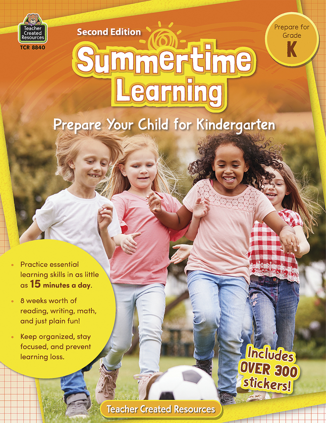 Teacher Created Resource Workbook SummerTime Learning, Kindergarten, Item Number 2098931