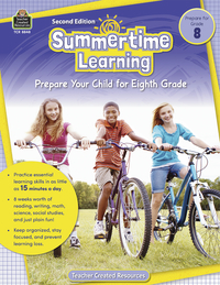 Teacher Created Resource Workbook SummerTime Learning, Grade 8, Item Number 2098934