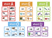Teacher Created Resource Short Vowels Pocket Chart Cards, Item Number 2098940