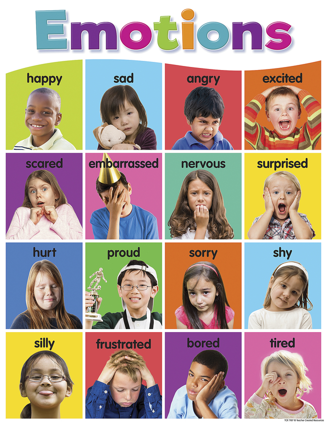 Image for Teacher Created Resource Colorful Emotions Chart from School Specialty