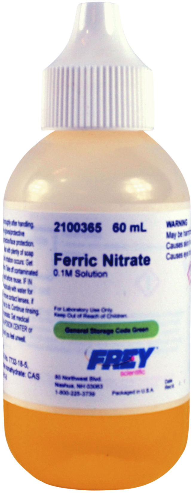 Image for Frey Scientific Ferric Nitrate 0.1M Solution, 60ML from School Specialty