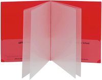 C-Line Classroom Connector Portfolio, Letter Size, Red, Pack of 15, Item Number 2100373