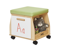 Image for Jonti-Craft SideKick Literacy Stool, 16 x 18-1/2 x 18 Inches, Key Lime from School Specialty