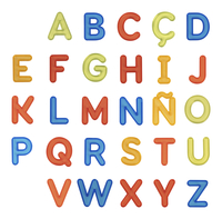 Miniland Translucent Uppercase Letters, Set of 76, Item Number 2100513