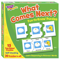 Trend Enterprises What Comes Next? Fun-To-Know Puzzles, 45 Pieces, Item Number 2100696
