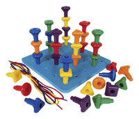 EDX Education Stacking Shapes Pegs and Pegboard, Set of 40, Item Number 2100762