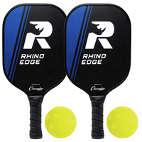 Champion Sports Rhino Pickleball Edge, 2 Player Set, Black/Blue, Item Number 2100784