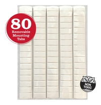 Surebonder Stikki Tack Removable Adhesive Mounting Tabs, White, Pack of 80  Tabs