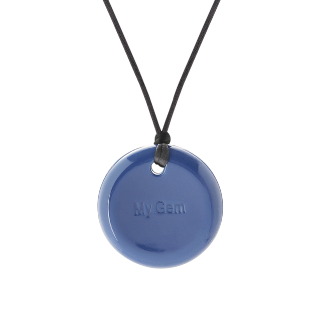 Image for Chewigem Button Necklace, Navy from School Specialty