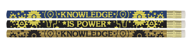 Musgrave Pencil Co. Knowledge Is Power Award Pencils, Pack of 12, Item Number 2102192