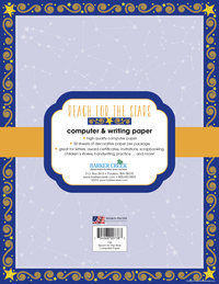 Barker Creek Designer Computer Paper, Reach for the Stars, 8-1/2 x 11 Inches, 50 Sheets, Item Number 2102195
