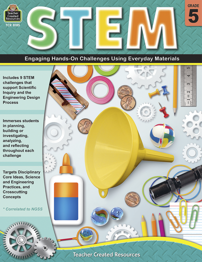 STEM: Engaging Hands-On Challenges Using Everyday Materials Grade 5, Item Number 2102216