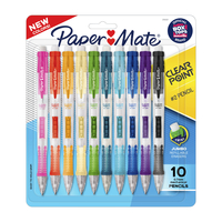 Paper Mate Clearpoint Mechanical Pencils, HB No 2 Lead, 0.7mm, Assorted Barrel Colors, Pack of 10, Item Number 2102329