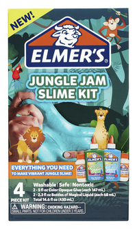 Elmer's 4 pack Jungle Jam Slime Kit with Glue & Activator Solution, Item Number 2102333