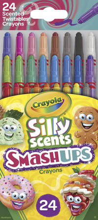 Crayola Silly Scent Twistable Crayons, Assorted Smash Up Colors, Set of 24, Item Number 2102430