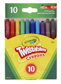 Crayola Mini Twistables Crayons, Assorted Colors, Set of 10, Item Number 2102439