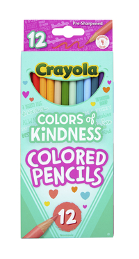 Crayola Colors of Kindness Colored Pencils, Assorted Colors, Set of 12, Item Number 2102442