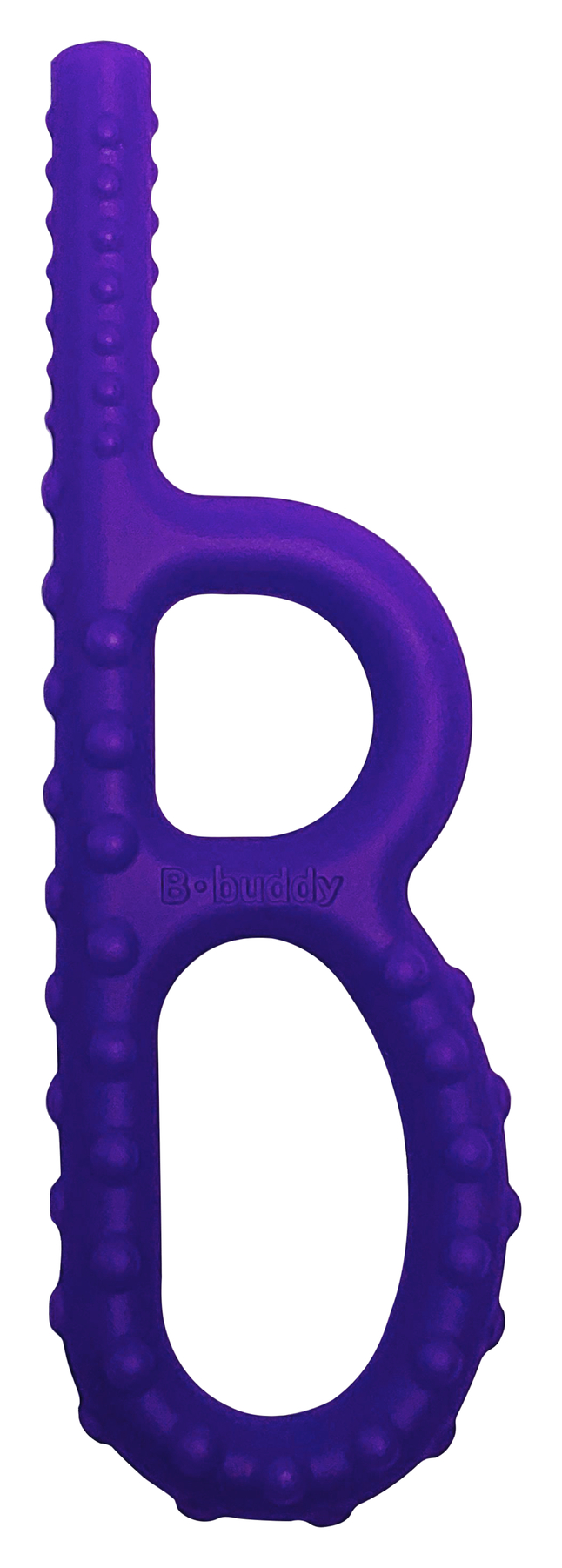 ChuBuddy B-Buddy Hand-Held Chew Factor 2 Medium, Textured, Purple, Item Number 2102897