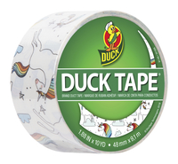 Image for Duck Tape Printed Duct Tape, 1.88 Inches x 10 Yards, Whimsical Unicorns from School Specialty