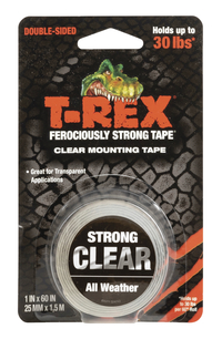 Duck Brand T-Rex Extreme Mounting Tape, 1 Inch x 60 Inches, Clear, Item Number 2102991