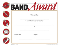 Hammond & Stephens Raised Print Band Recognition Award, 11 x 8-1/2 inches, Pack of 25, Item Number 2103098