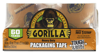 Gorilla Glue Packaging Tape Refill, 2.83 Inch x 30 Yard Rolls, Clear, Pack of 2, Item Number 2103225
