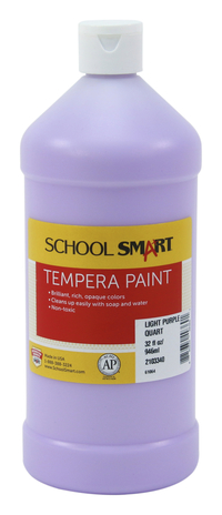 School Smart Tempera Paint, Quart, Light Purple, Item Number 2103340