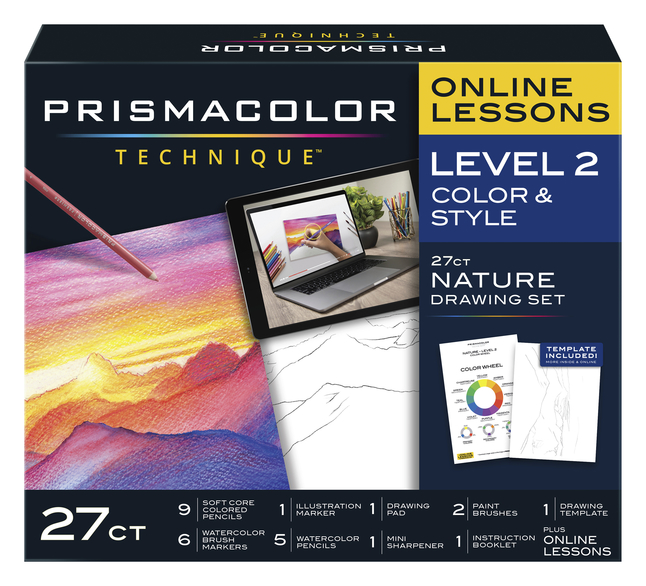 Prismacolor Technique Nature Drawing Kit, Level 2, Item Number 2103383
