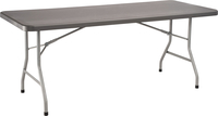 National Public Seating BT3000 Series Heavy Duty Folding Table, 72 x 30 x 29-1/2 Inches, Charcoal Slate, Item Number 2103386