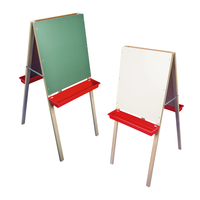 Crestline Child's Double Easel, Green Chalk/White Dry Erase, 19 x 19 x 44 Inches, Item Number 2103471