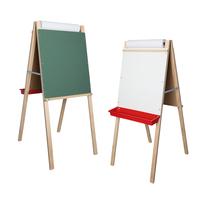 图片为Crestline儿童豪华双画架，绿色粉笔/白色干擦，19 x 19 x 44英寸从学校专业