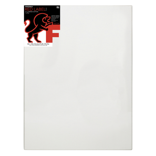 Fredrix Red Label Artist Canvas, Standard Profile, 30 x 40 Inches, Each, Item Number 2103490