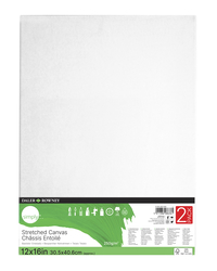 Daler-Rowney Simply Stretched Canvas, 12 x 16 Inches, Pack of 2, Item Number 2103505