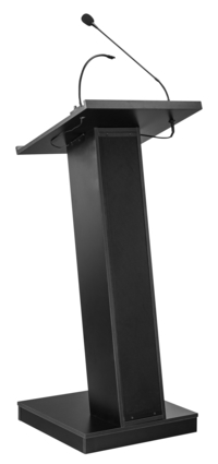 Image for Oklahoma Sound ZED Lectern With Speaker, Black from School Specialty