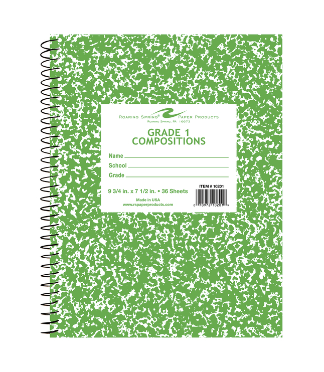Image for Roaring Spring Grade One Ruled Notebook, 9-3/4 x 7-1/2 Inch, 36 sheets from School Specialty