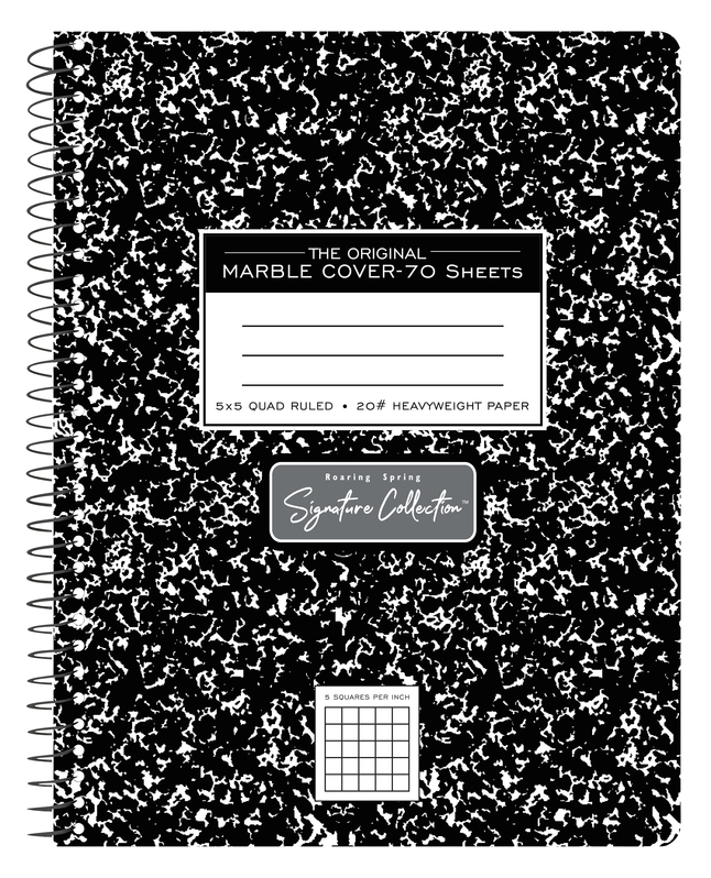 Image for Roaring Spring Graph Ruled Wirebound Composition Book, 5 x 5 Graph, 9-3/4 x 7-1/2 Inch, 70 Sheets from School Specialty