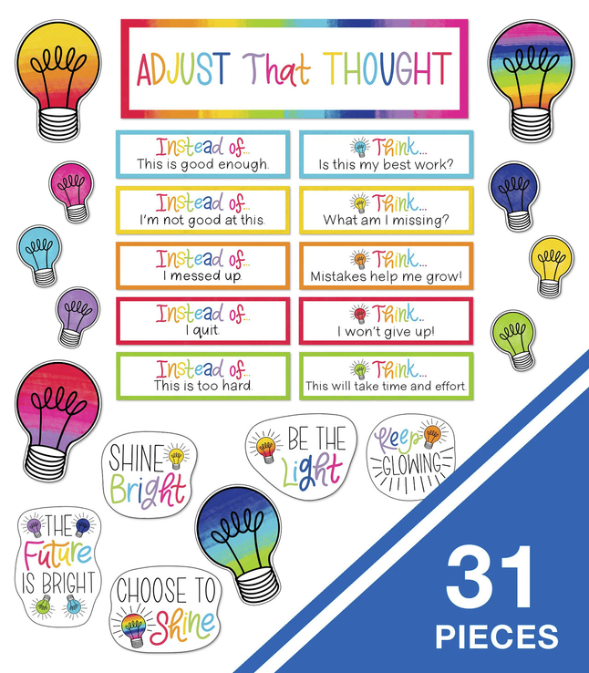 Image for Schoolgirl Style Bulletine Board Set Mini Growth Mindset Moments, Grades PreK to 8 from School Specialty