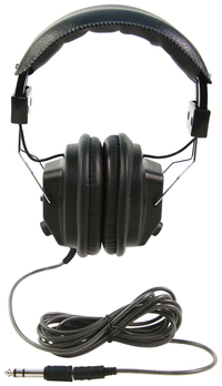 Califone 3068AV Switchable Stereo/Mono Over-Ear Headphones, 3.5mm Adapter Plug, Black Item Number 2103819